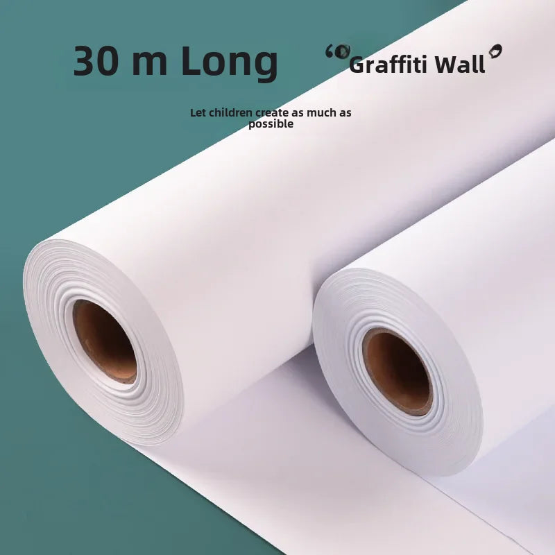 Children's Drawing Paper Roll Long Scroll Painting Canvas Ultra-large White Paper Medium-length Art