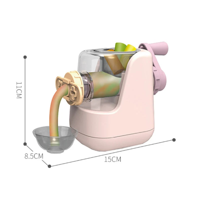 Diy Colourful Clay Pasta Machine Children Pretend Play Simulation Kitchen Ice Cream Machine Suit Model For Girl Toys Gift