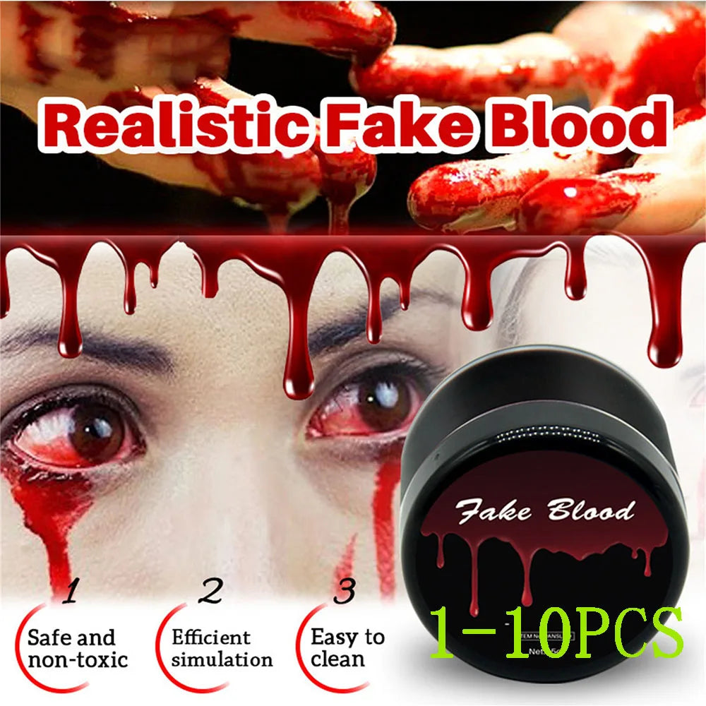 Halloween Fake Blood Plasma Vampiress Zombiess Film And Television Makeup Props Blood Simulation Blood Decoration 1-10pcs