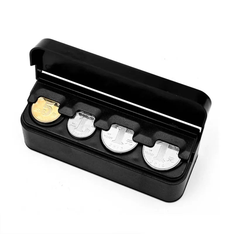 Car Storage Coins Purse Savings Box For Euro Coin Dispenser Coin Holder Case Plastic Wallet Holders Safe Money Boxes Organizer