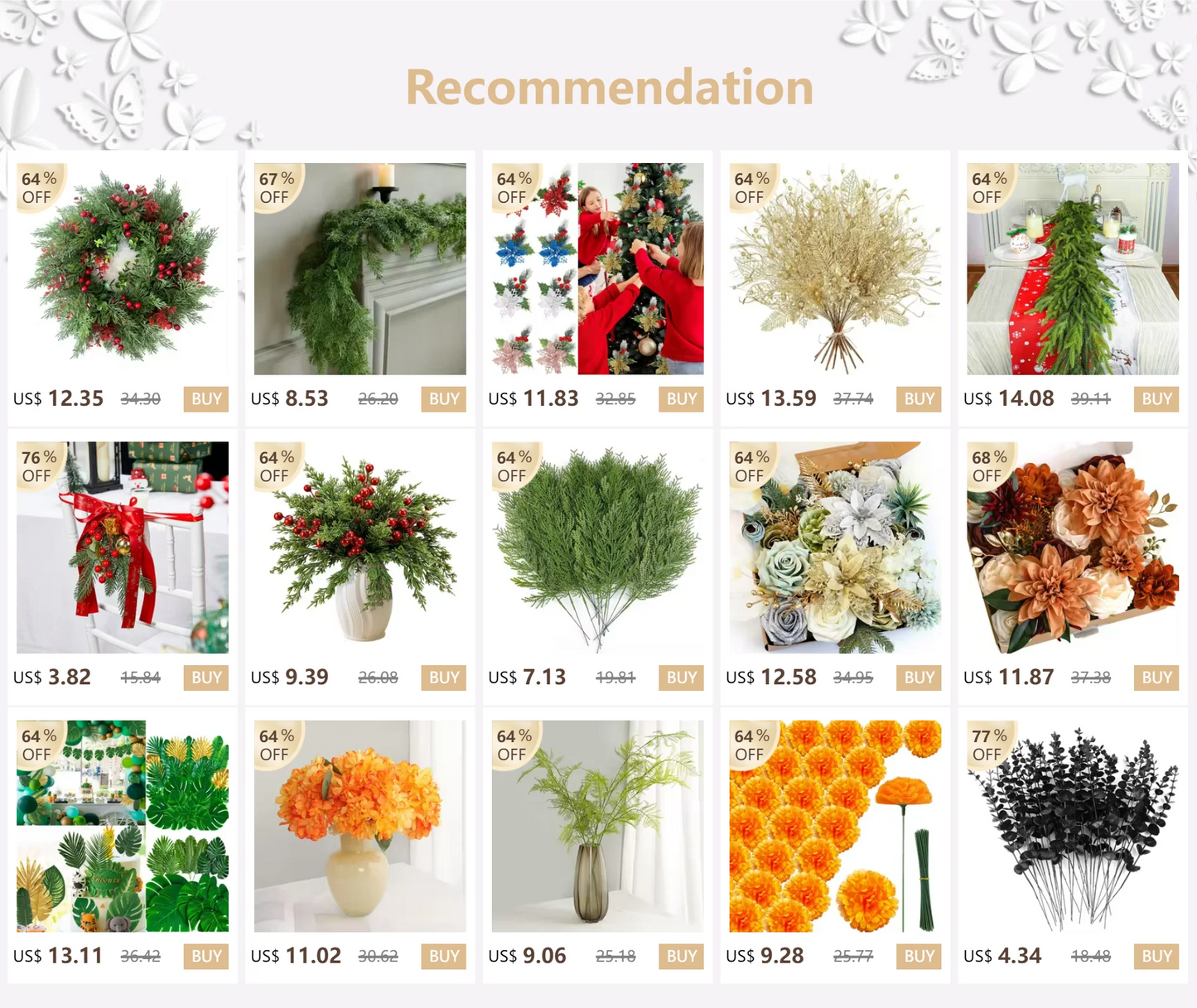 YeeNanee Christmas Decoration Wreaths for Front Door Handmade Cypress Leaf Red Berry Pine Wreath Xmas Home Wall Window Decor