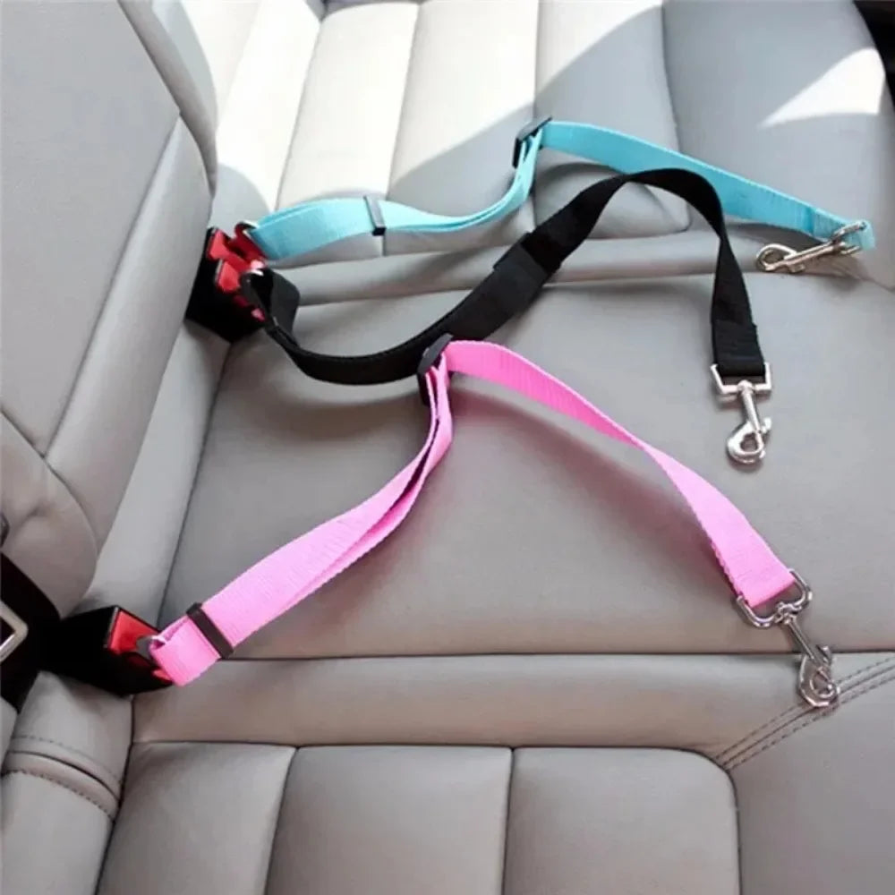 Dog Harness Lead Clip Safety Lever Traction Dog Collars Dogs Accessoires Adjustable Pet Cat Dog Car Seat Belt Pet Seat Vehicle