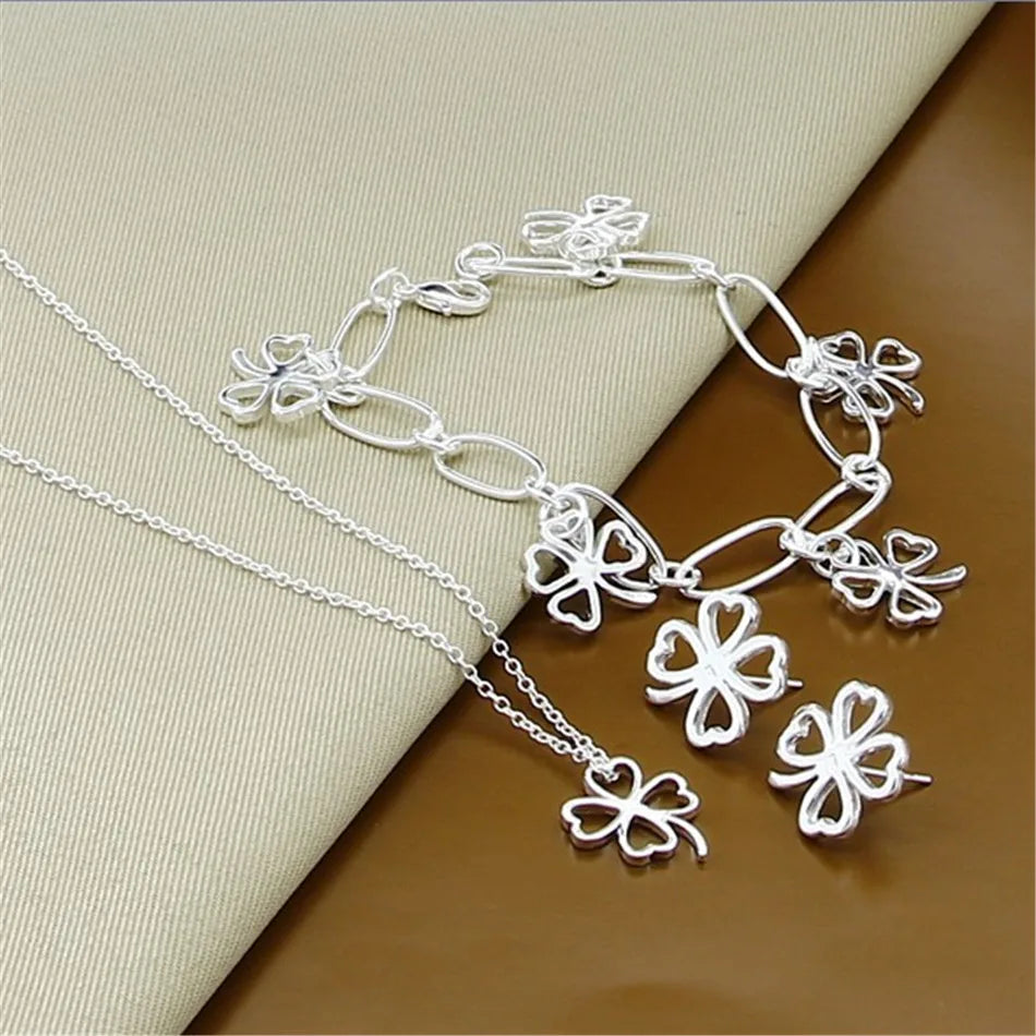 Fine Jewelry Set 925 Sterling Silver Sideways Snake Chain Bracelet Necklace Sets For Women Men Fashion Charm Jewelry Gift