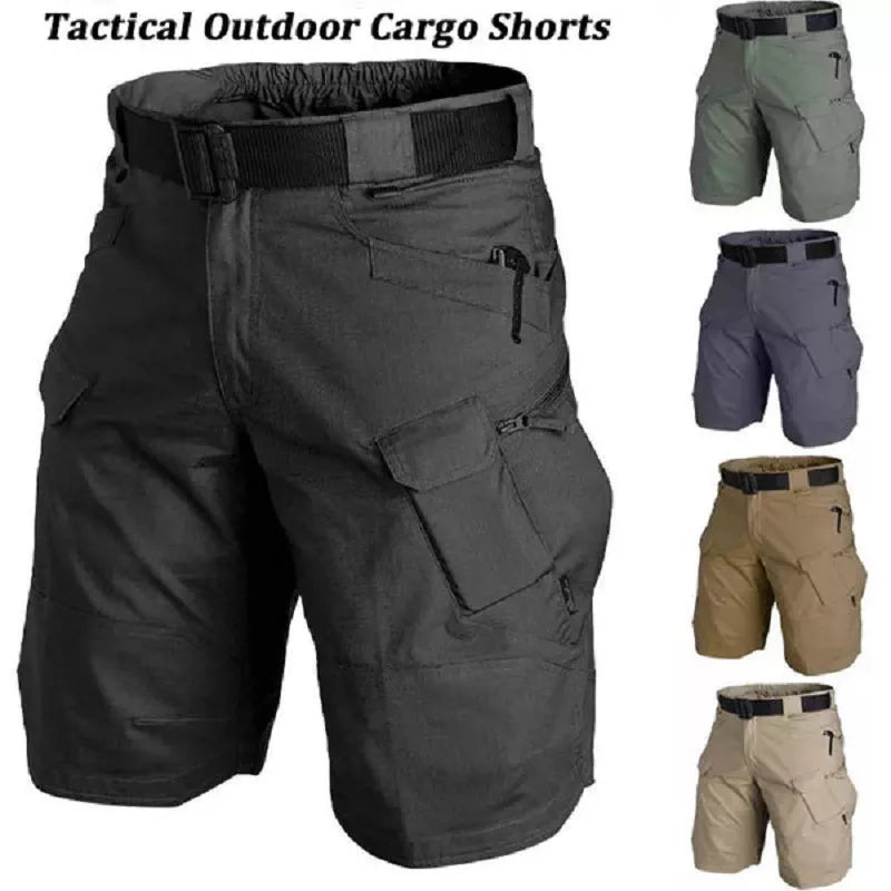 Outdoor Cargo Military Men Tactical Shorts for Summer Waterproof Urban Shorts Trekking Camp Pants Multi Pocket Plus Size Hiking