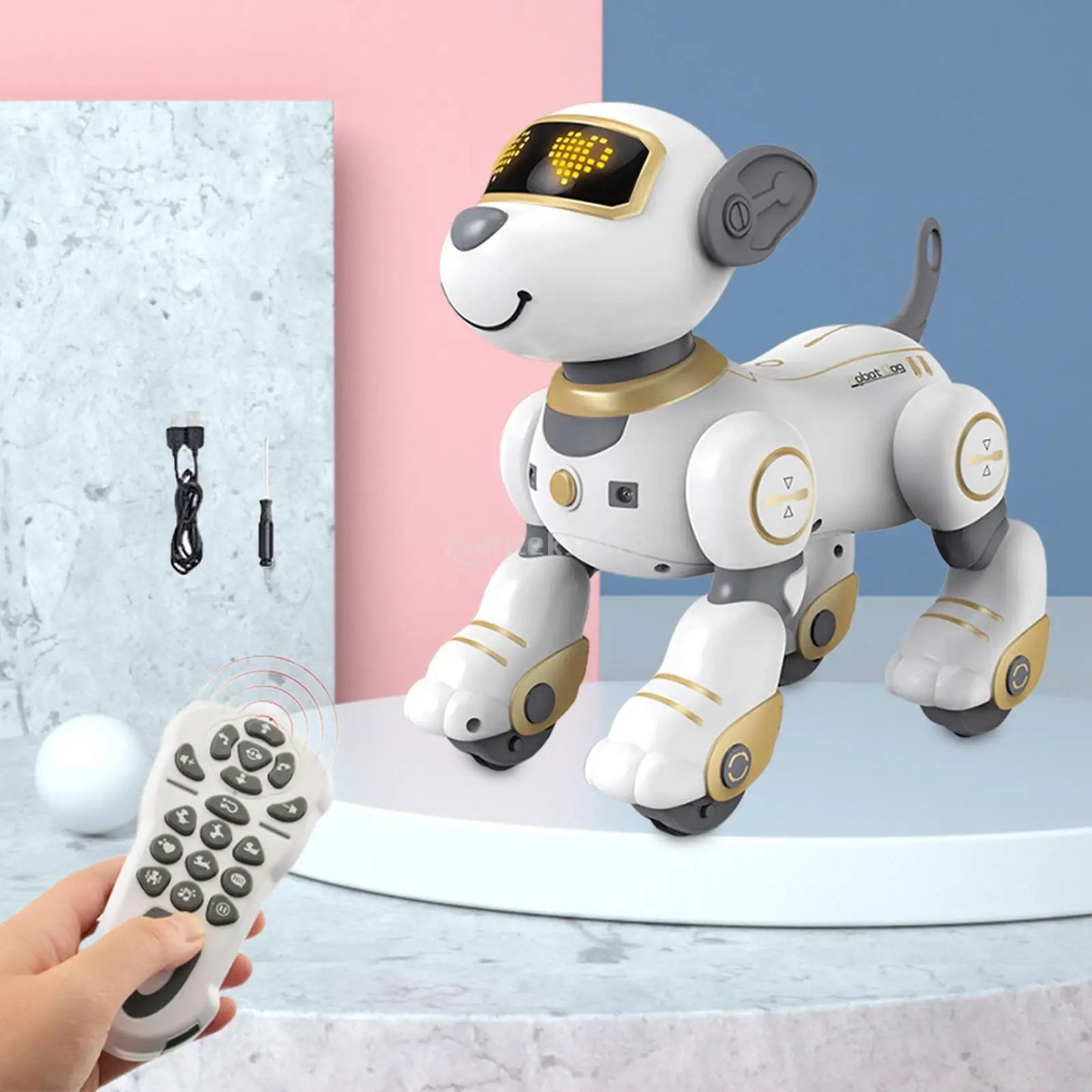 Funny RC Robot Electronic Dog  Music Robot Dog Stunt Dog Voice Command Programmable Touch-sense Children's Toys Boys Girls Gifts