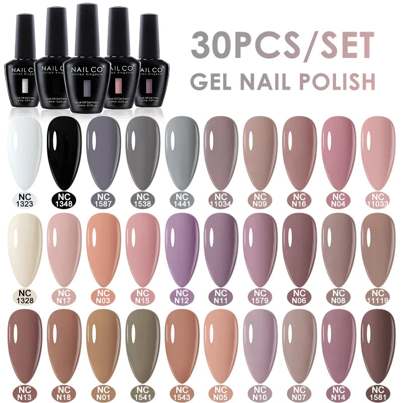 NAILCO 15ml 10/20pcs Gel Nail Polish Set Spring Summer Color UV Gel Nail Art All For Manicure  Gel Paint For DIY Professionals