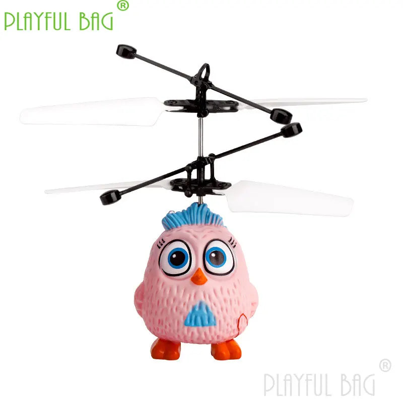 New Hot Mini Cute Fly Bird Drone Fly Flashing Helicopter Gesture Induction Pink Children RC Gift Figure USB Kid Toys VD114