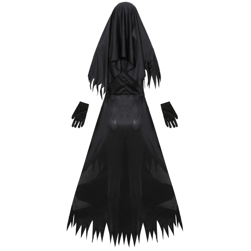 Halloween Terrorist Nun Costume The Demon Scary Cosplay Costumes Long Robes Lady Spooktacular Bloody Nun Cosplay Fancy Dress