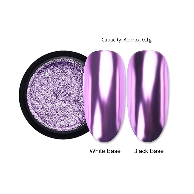 Aurora Pearl Nude Pink White Nails Glitter Dust Chrome Moonlight White Rubbing on Powder Shell Mirror Pigment Nail Art Supplies