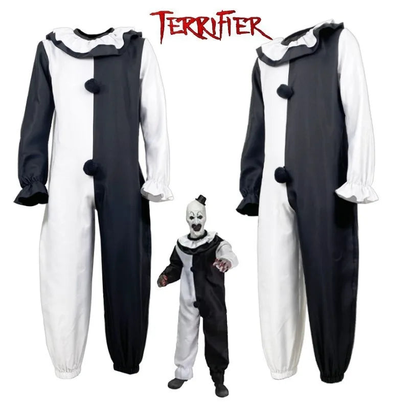 Art The Clown Halloween Costumes Cosplay Movie Terrifier Art The Clown Jumpsuit Costumes Mask Unisex Party Derss Up Props