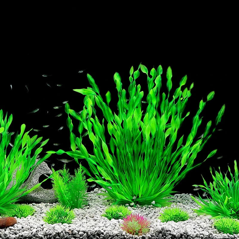 1pc Artificial Underwater Plants Aquarium Fish Tank Seaweed Decoration Green Purple Water Grass Viewing Decorations for Home