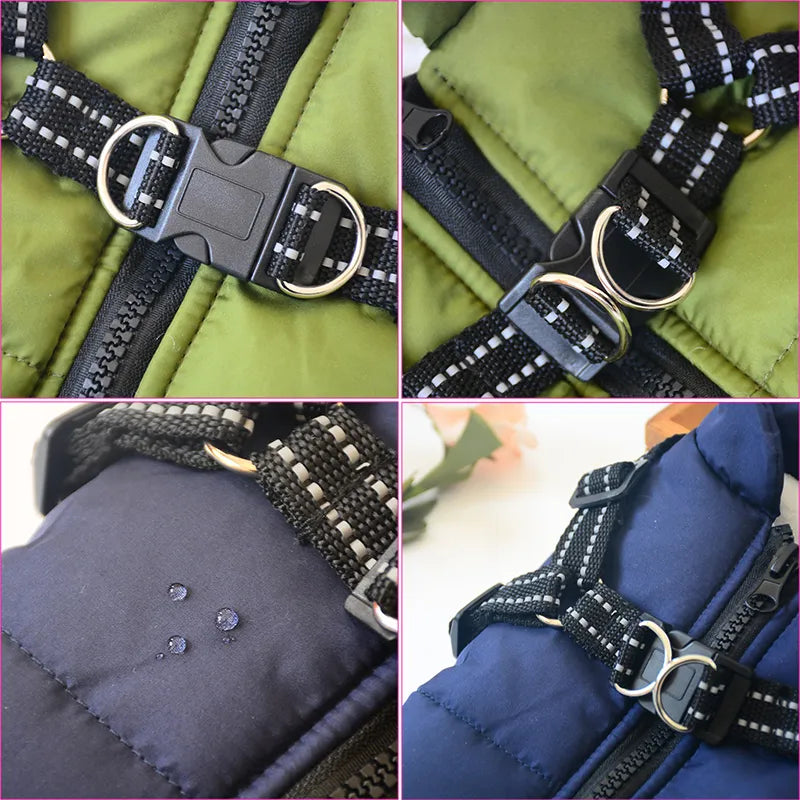 Pet Harness Vest Clothes Puppy Clothing Waterproof Dog Jacket Winter Warm Pet Clothes For Small Dogs Shih Tzu Chihuahua Pug Coat