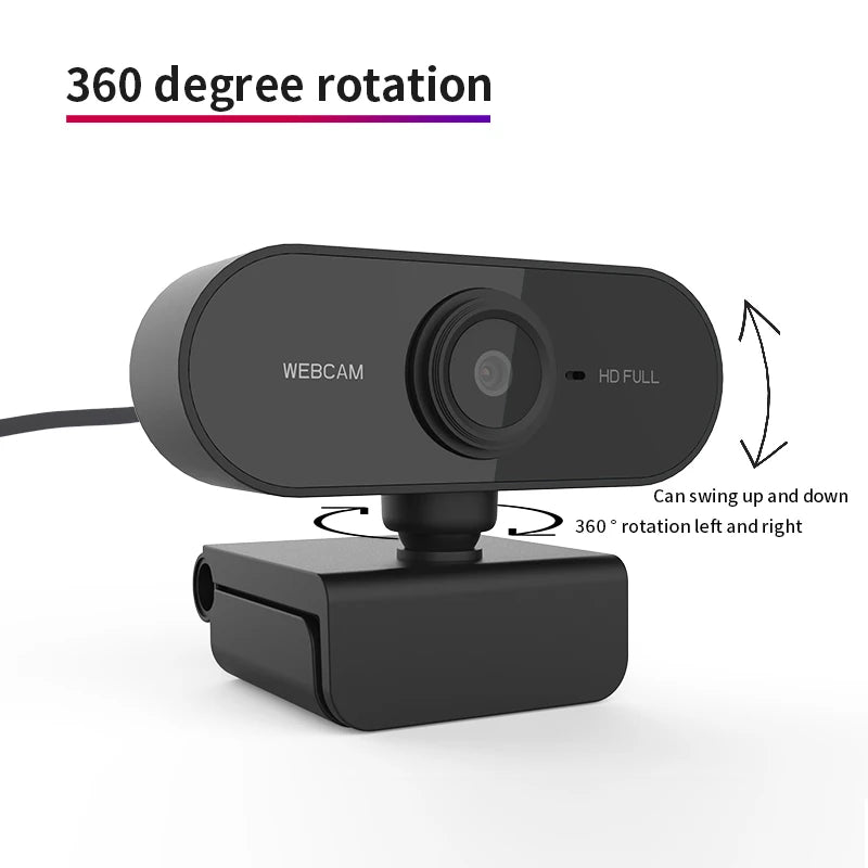 1080P high-definition mini computer camera, live streaming camera, built-in microphone, USB network camera, support for laptop