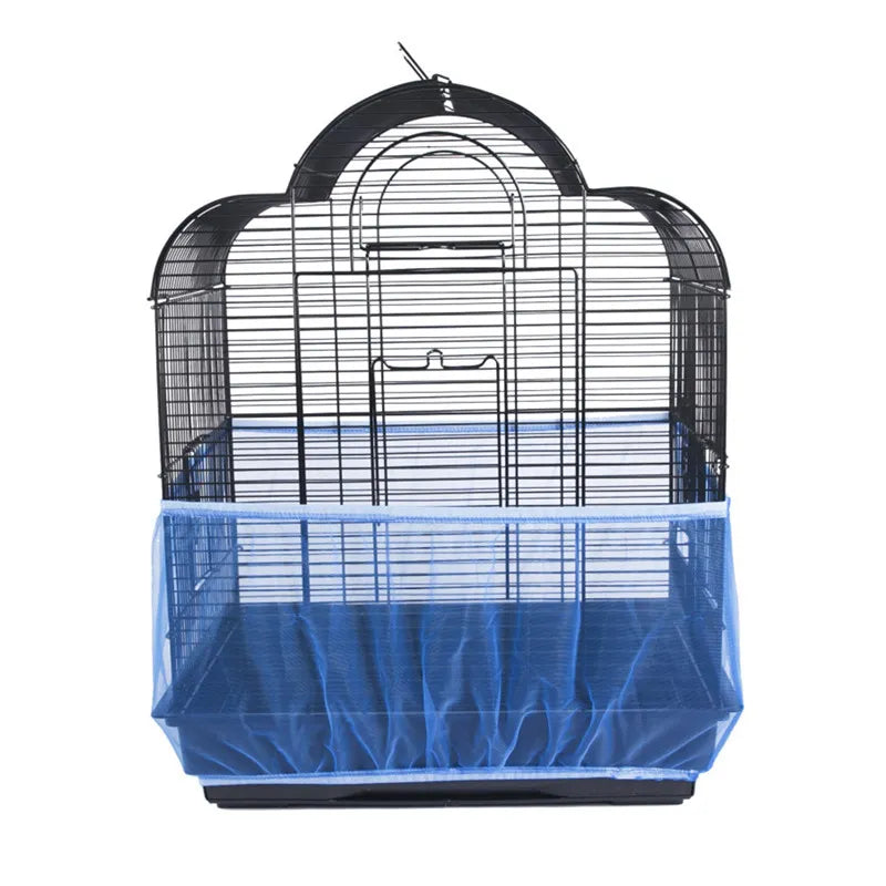 Bird House Nest Cage Cover Receptor Seed Guard Nylon Mesh Bird Parrot Cover Bird Cage Decoration Bird Cage Accessories Bird Cage