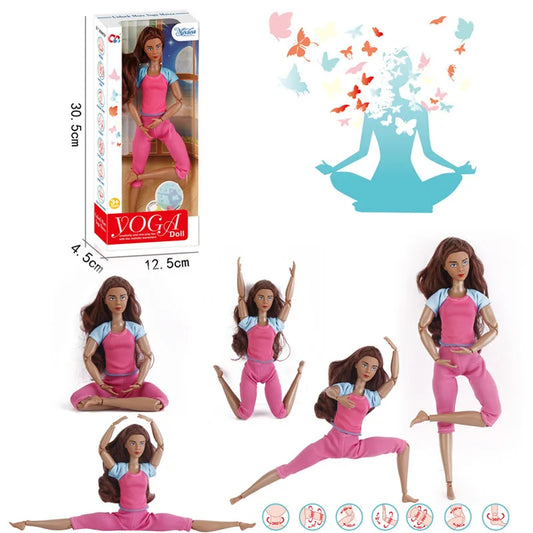 Doll Yoga Sport Figure Mini Wear Clothes DIY Kids Toys Fast Shipping Items For Barbie DIY Children Girls Game Holiday Birthday