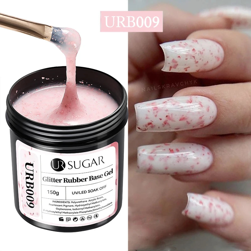 UR SUGAR 150g Building Nail Gel 18 Colors Nail Extension Gel Kit Nude Pink Clear Hard Constructed Gel Nail Strengthener Manicure