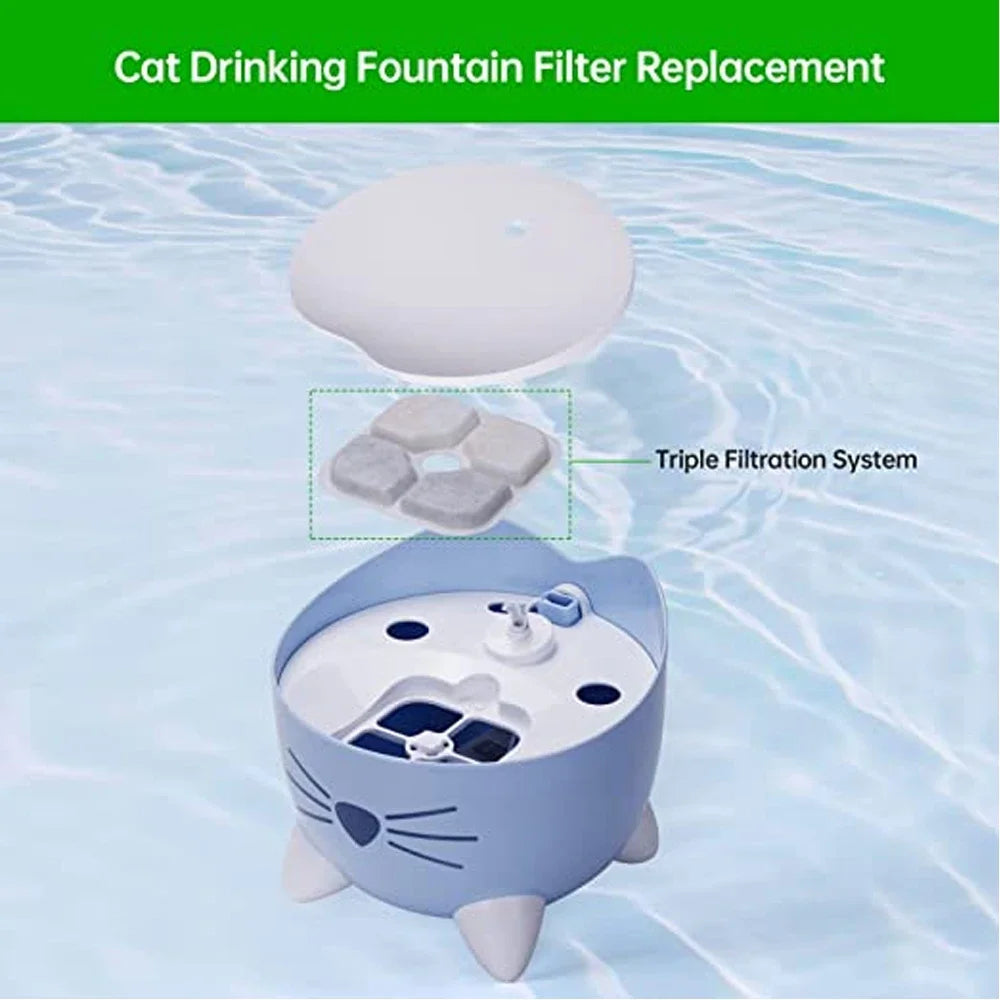 Activated Carbon Filter for Pi xi Cat Drinking Fountain Square Filters 12 Replacement Cat Dog Water Dispenser Replacement Filter