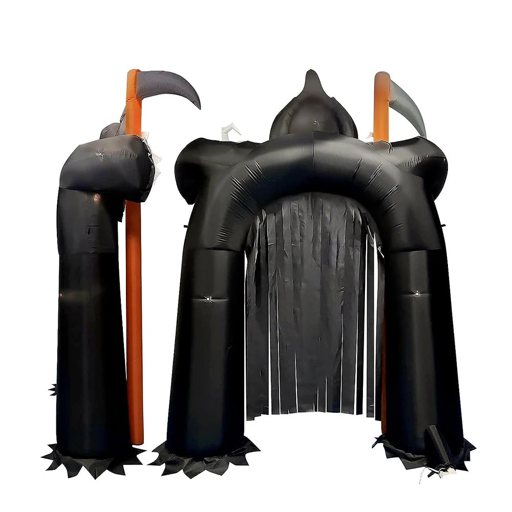 Black Inflatable Arch Halloween Inflatable Outdoor Indoor Decoration Props Halloween Inflatable Toys Ghost Doll Party Supplies.