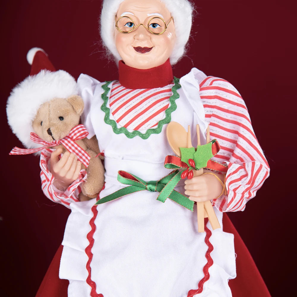 Santa Claus Granny Doll 50cm Standing Santa Claus Ornament Christmas Scene Doll Decoration 2024 Christmas Gift For Children