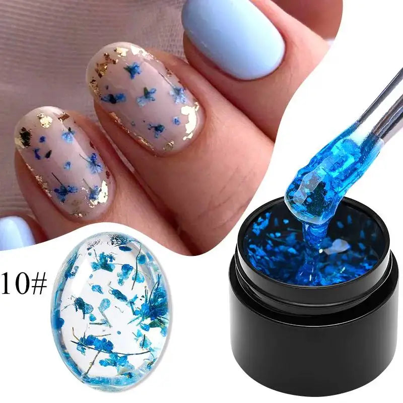 8ml Clear Non Stick Hand Solid Extension Nail Gel Polish Carving Flower Nail Art Building UV Gel Acrylic Varnish Manicure DIY