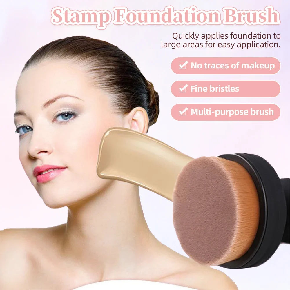 1/2PCS Seal Foundation Brush Push-Pull O Shape Seal Stamp Makeup Brushes Powder Blush Brush Liquid Cosmetic Make Up Brushes Tool