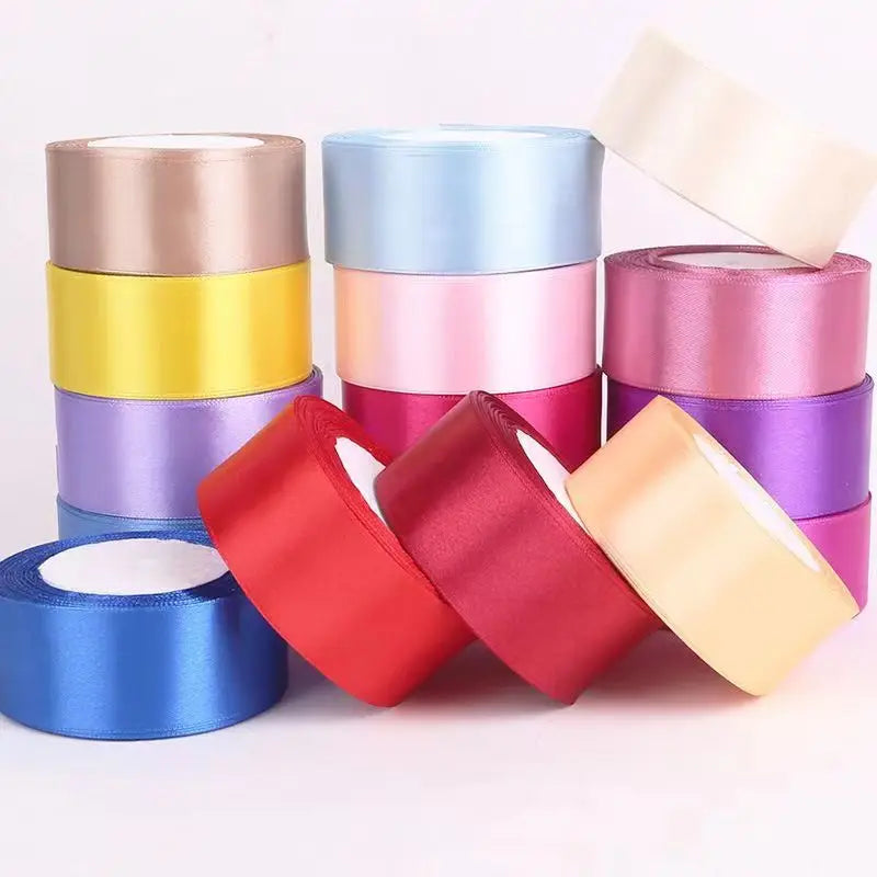 25 Yards/Roll 4cm Satin Ribbons For Crafts Bow Knot Rose Flower DIY Handmade Gift Wrapping Christmas Wedding Decoration Ribbon