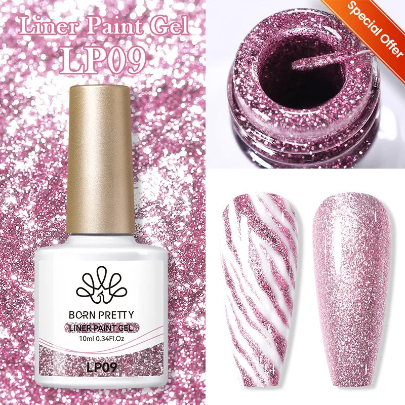 BORN PRETTY 10ML 8-in-1 Strong Nail Glue Gel Nail Polish Transparent Clear Function Gel Thickness Rubber Base Rhinestone Glue