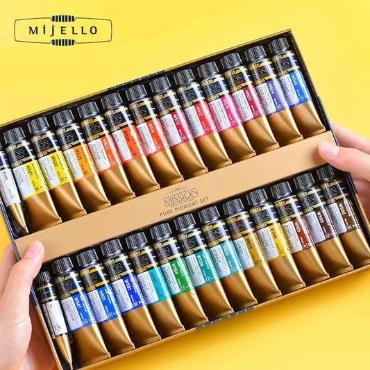 Korea Mijello Mission Gold Watercolour Paint 15ml Tube Series A/B Pure Aquarela Pigments Artist Water color Art Supplies