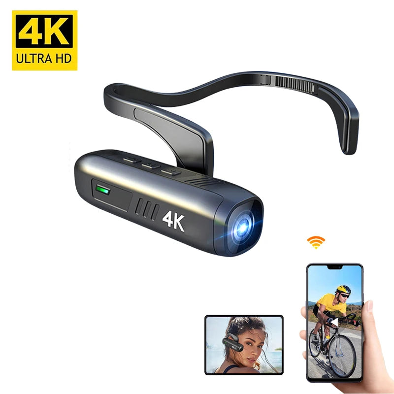 4K Head-Mounted Action Camera Outdoor Anti Shake Sports Camera WiFi Video Recording Camcorder Wearable Body Sport DV