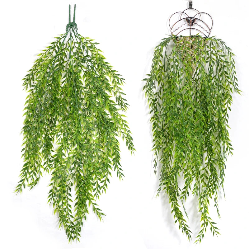 Artificial Plants Vine Hanging Ivy Fern Grass Fake Greenery Plant Home Garden Decoration Outdoor Green Leaves Garland Wall Decor