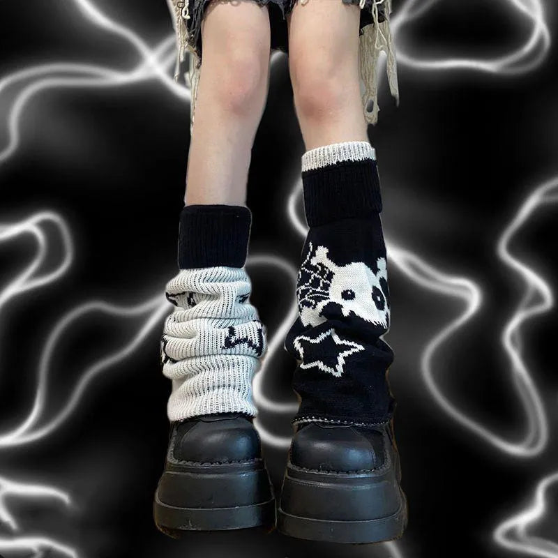 Autumn And Winter Spicy Girls Star Skeleton Elemental Leggings Show Thin Students Pile Up Socks And Wear Both Front And Back