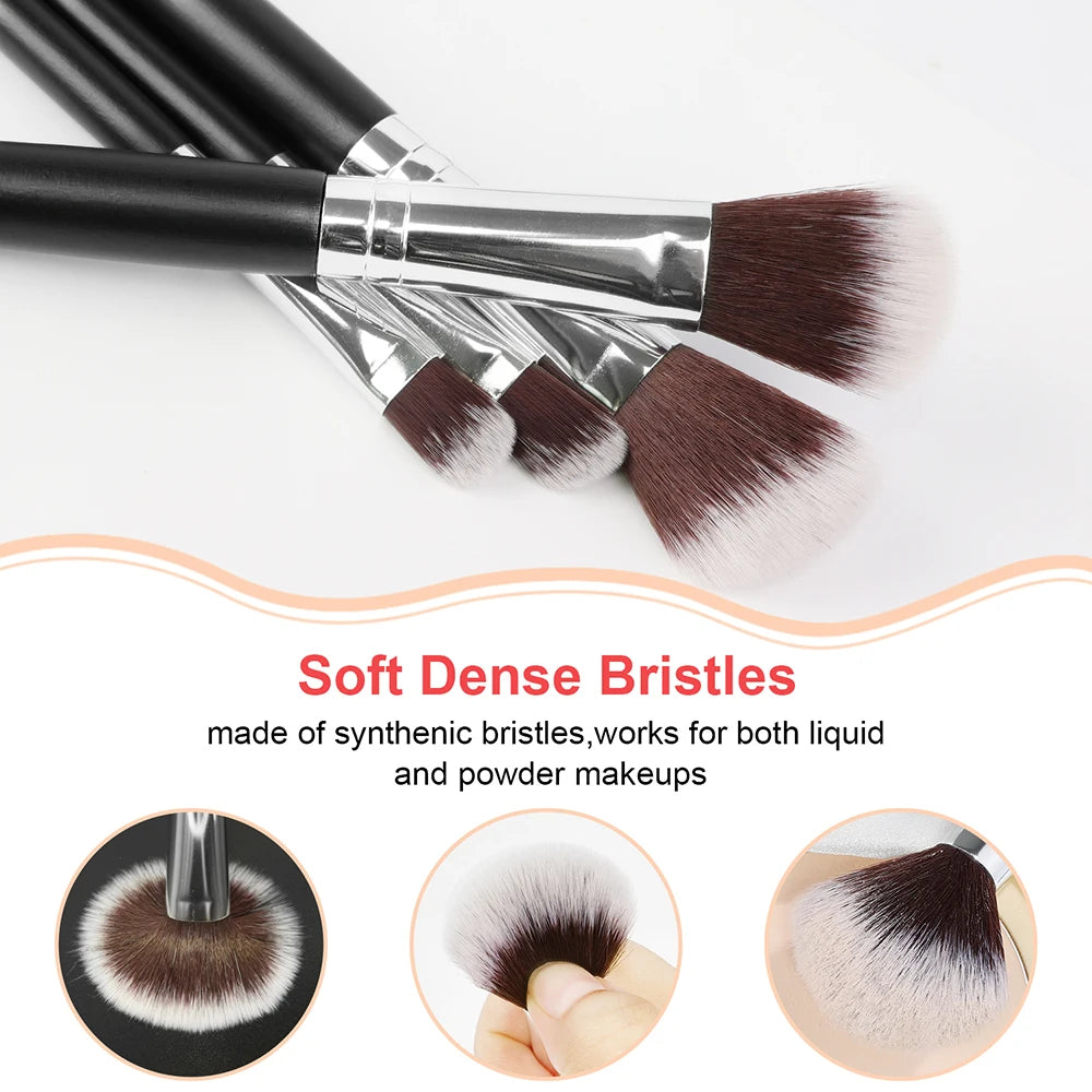 13-18PCS Makeup Brush Set Premium Synthetic Powder Foundation Contour Blush Concealer Eyeshadow Blending Liner Make Up BeautyKit