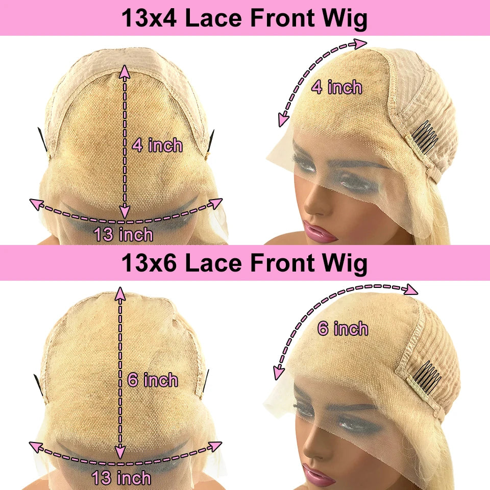 Highlight Platinum Blonde Body Wave Lace Front Human Hair Wigs With Dark Roots Pre Plucked 180% Density Free Part Wig Human Hair