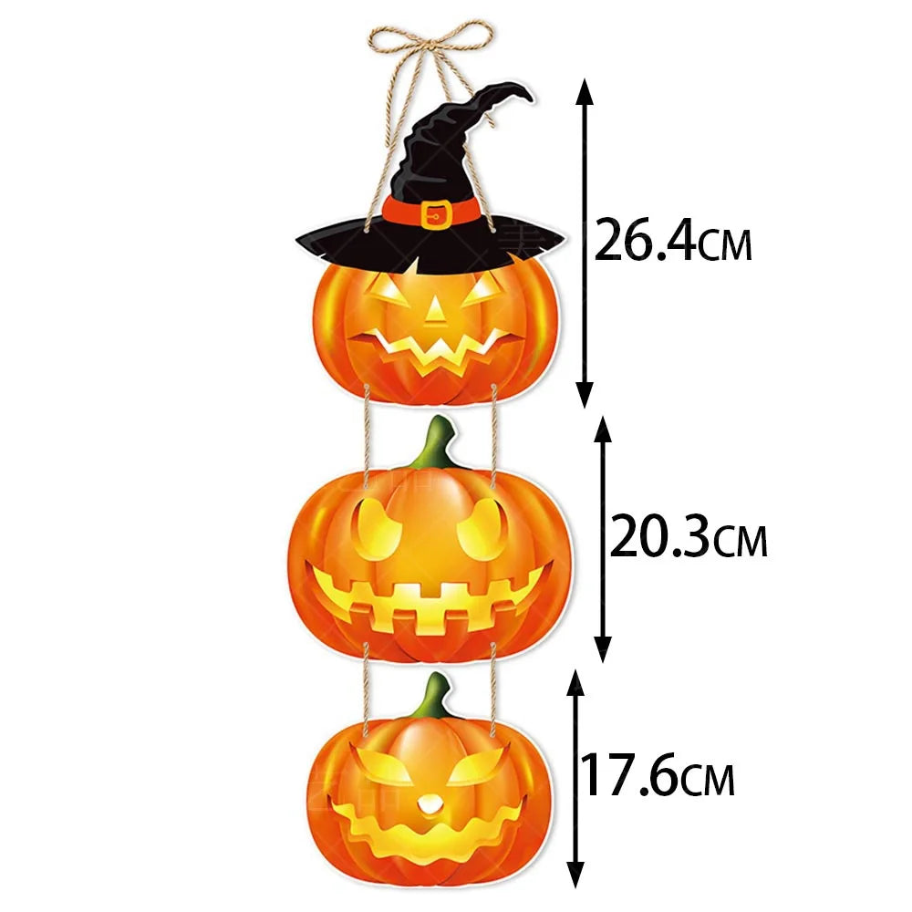 2024 Halloween Party Decors Pumpkin Ghost Bat Door Hanging Pendents Happy Halloween Ghost Festival Party Decorations for Home