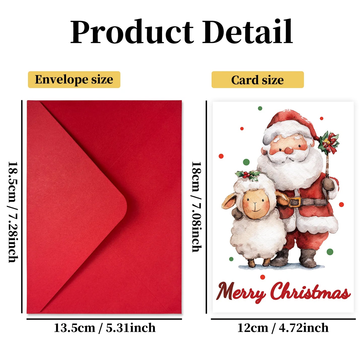10pcs/Lot Merry Christmas Cards Message Card New Year Greeting Cards Christmas Gift For Family and Friends With Envelopes