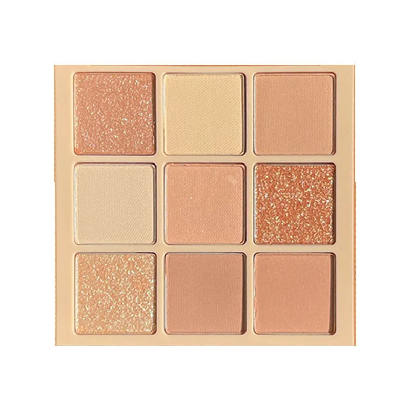 9-Color Eye Shadow Palette Glitter Pearly Eyeshadow Palette Nude Long Lasting Korean Charming Eyes Make Up Palette Cosmetics