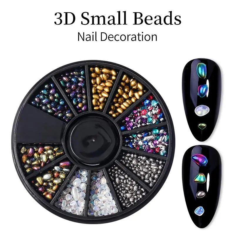 Glitter Rhinestone Nail Parts 3D Nail Art Crystal Gems Jewelry Beads Nail Charms Manicure Decorations Accessories Nail Supplies