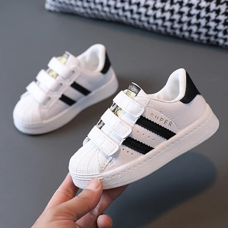 Toddler Baby Kids Fashion Design Walking Shoes Sneakers White Non-slip Casual Shoes Boys Girls Breathable Outdoor Sport Shoes