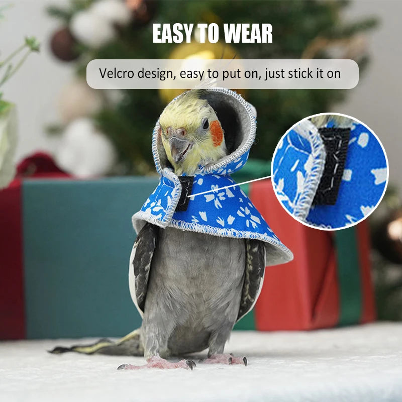 Warm Bird Clothes Winter Thickened Parrot Cloak Small Animal Outdoor Parrot Clothes Pigeon Cockatiel Bird Supplies Accessories