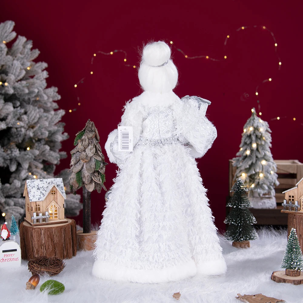 Santa Claus Granny Doll 50cm Standing Santa Claus Ornament Christmas Scene Doll Decoration 2024 Christmas Gift For Children