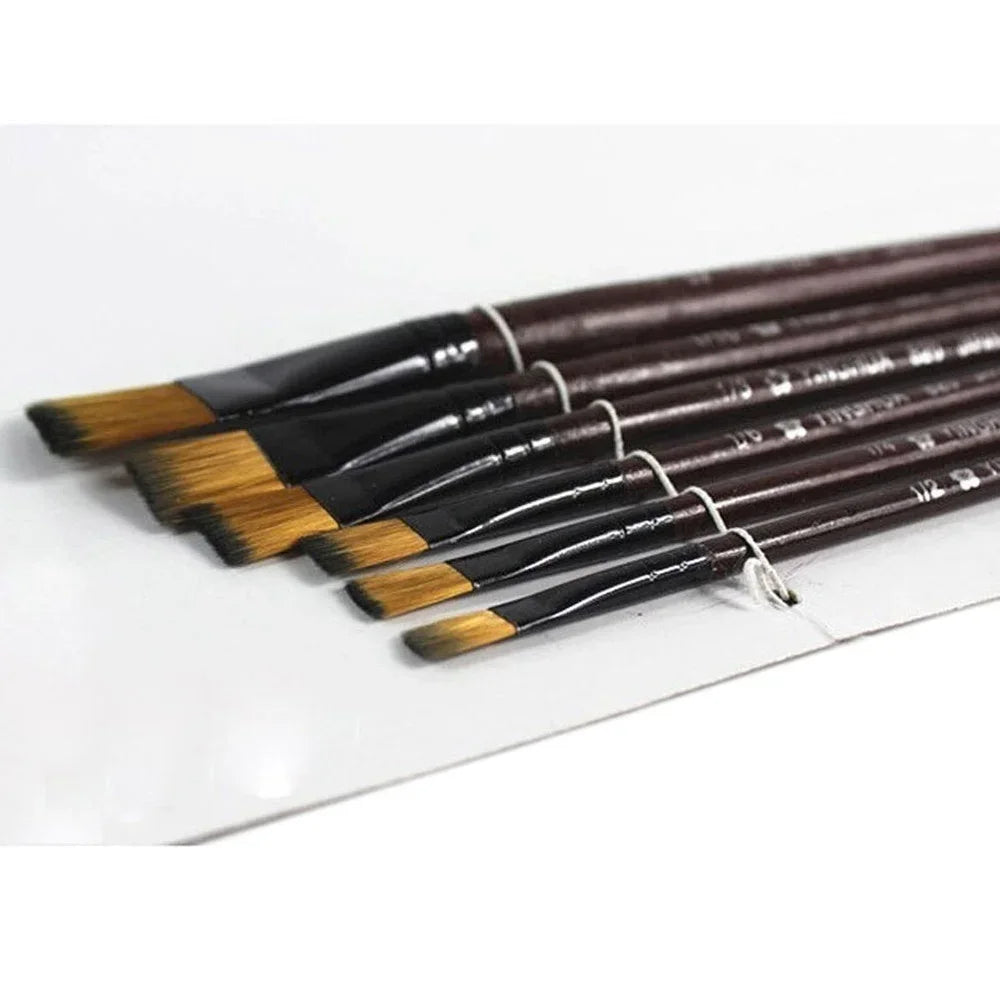 Professional Painting Set 6pcs Acrylic Oil Watercolors Artist Paint Brushes