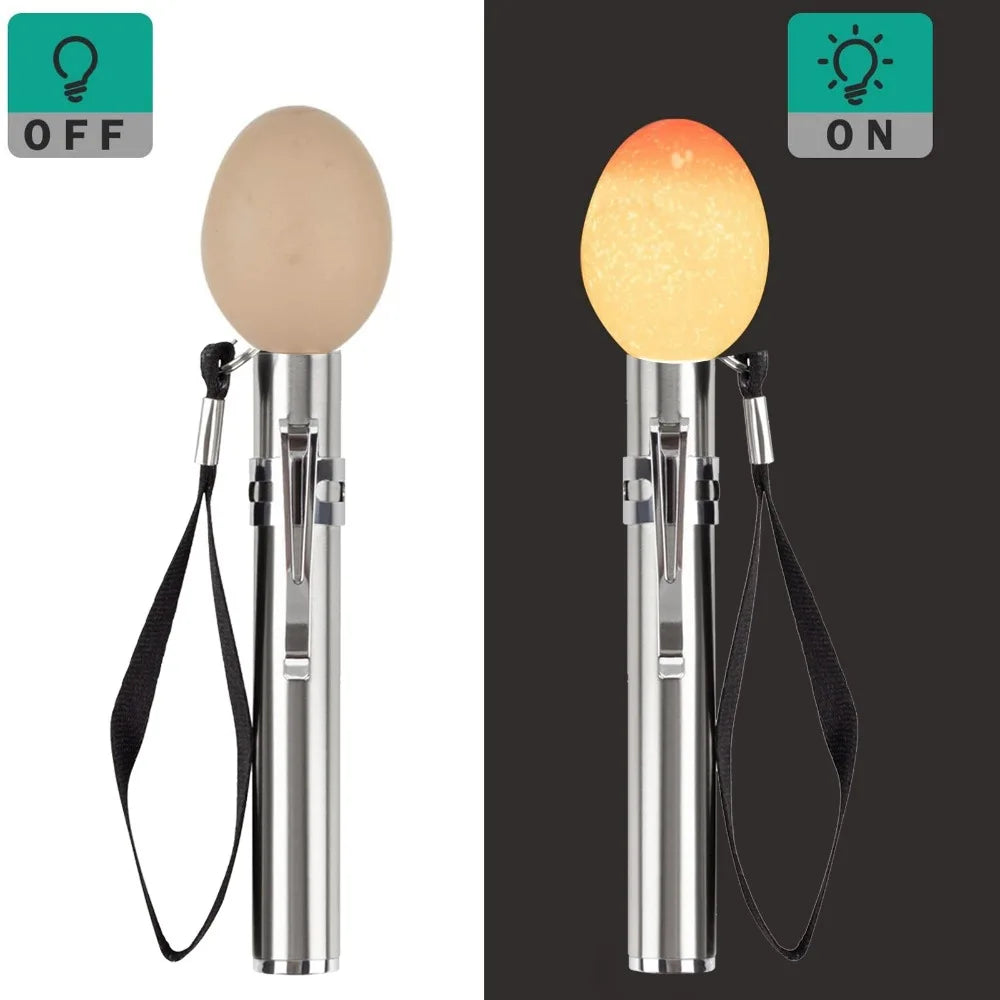 Egg Candler Tester, Bright Cool LED Light Candling Lamp for All Chicken Dark Quail Duck Canary Eggs