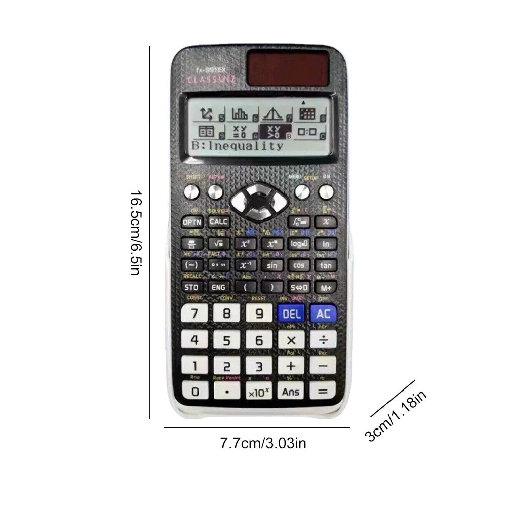 991EX Scientific Calculator Original Digital Large Display 696 Functions For High School University Solar Scientific Calculator