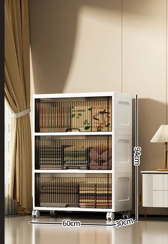 Flip Storage Cabinet Living Room Snack Storage Rack Bedroom Multi-Layer Storage Shelf Multi-Functional Storage Bins Shoe Boxes