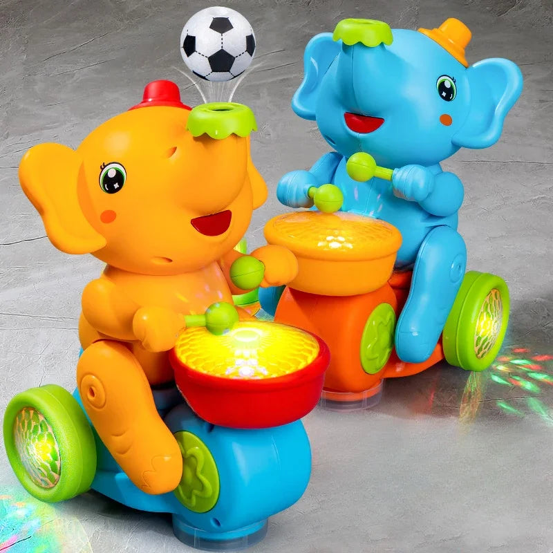 Children's Toys Electric Ball Blowing and Drumming, Small Elephant Universal Vehicle, Floating Ball Automatic Obstacle Avoidance