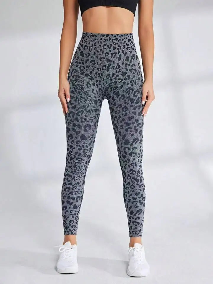 High Waist Sports Leggings Women Seamless Leopard Yoga Pants Sexy Hip Lift Trainning Fitness Outdoor Sports Tights for Women