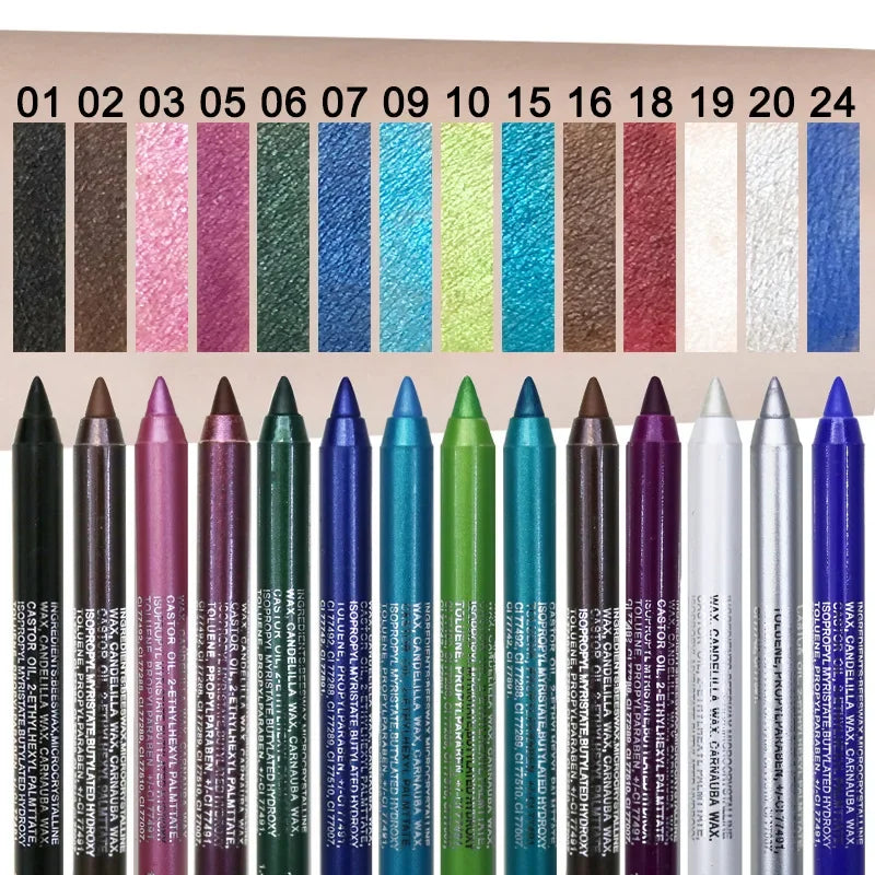 11 Colors Long-lasting Eye Liner Pencil Waterproof Pigment Blue Brown Black Eyeiner Pen Women Fashion Color Eye Makeup Cosmetic