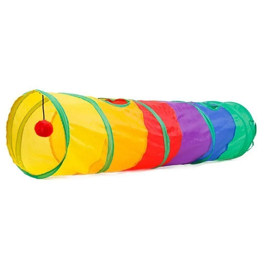 VZZ Practical Cat Tunnel Pet Tube Collapsible Play Toy Indoor Outdoor Kitty Puppy Toys for Puzzle Exercising Hiding Training