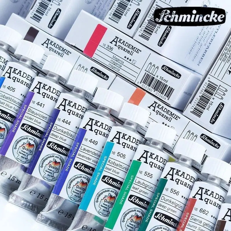 German Schmincke Academy Grade 15ml Tubular Extra Fine Watercolor Paint Art Painting illustration Drawing Supplies Acuarelas