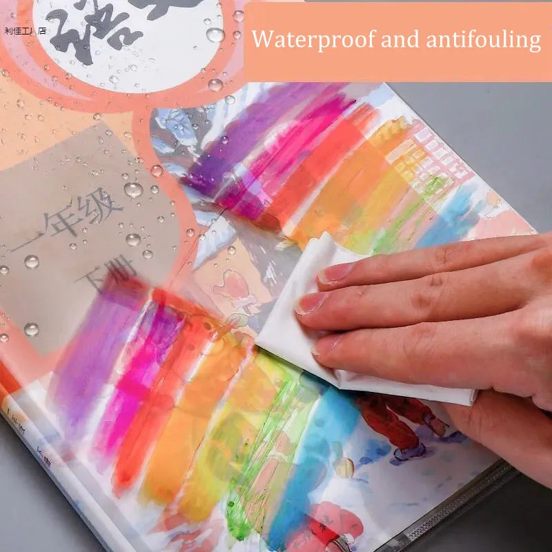 5 Sheets A4 A5 B5 Textbook Notebook Covers Transparent Book Cover Waterproof Book Case Students Wrapping Films School tationery